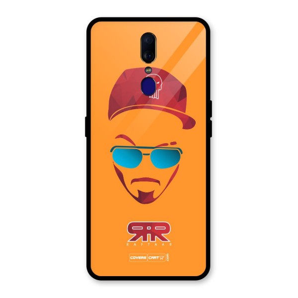 Raftaar Orange Glass Back Case for Oppo F11