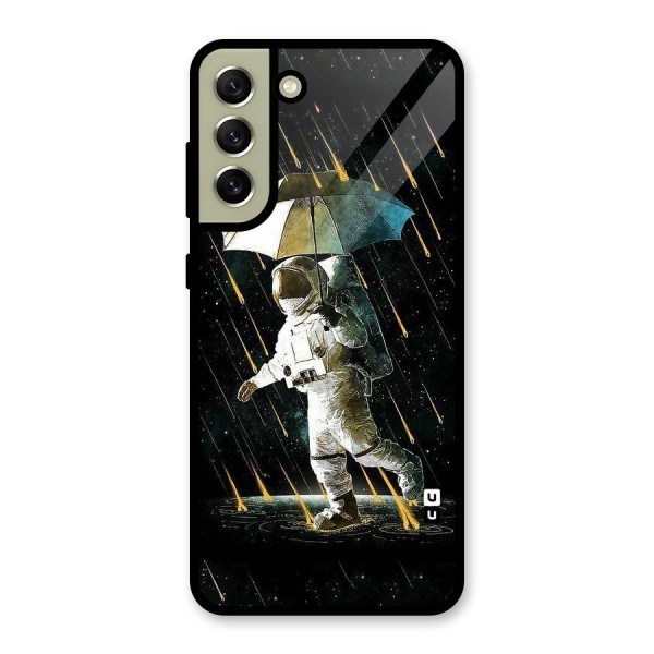 Rain Spaceman Glass Back Case for Galaxy S21 FE 5G