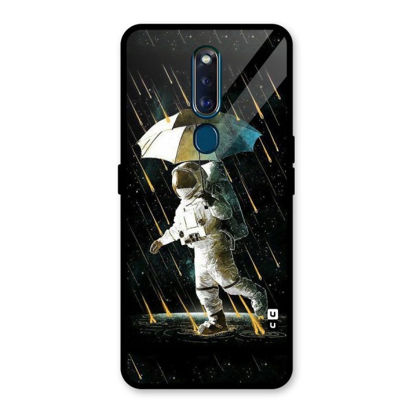 Rain Spaceman Glass Back Case for Oppo F11 Pro