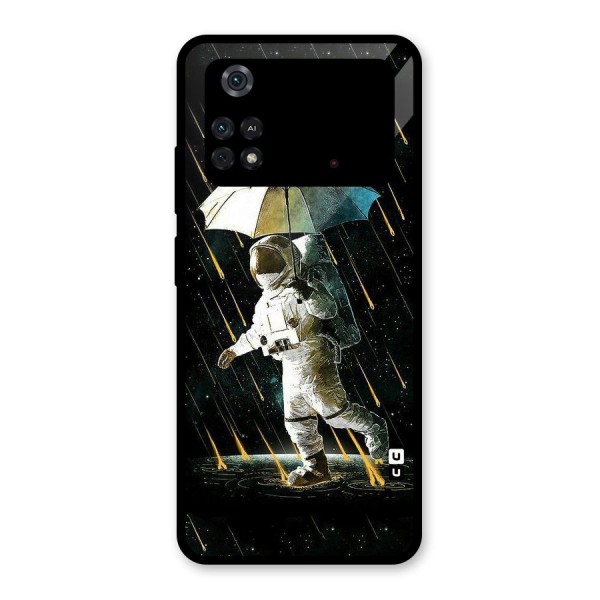 Rain Spaceman Glass Back Case for Poco M4 Pro 4G