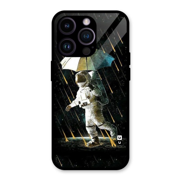 Rain Spaceman Glass Back Case for iPhone 14 Pro