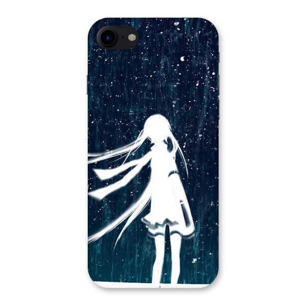 Rain White Girl Back Case for iPhone SE 2020