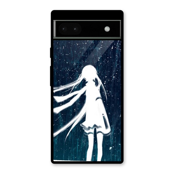 Rain White Girl Glass Back Case for Google Pixel 6a