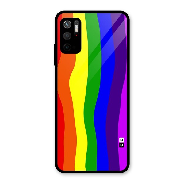 Rainbow Curves Glass Back Case for Poco M3 Pro 5G