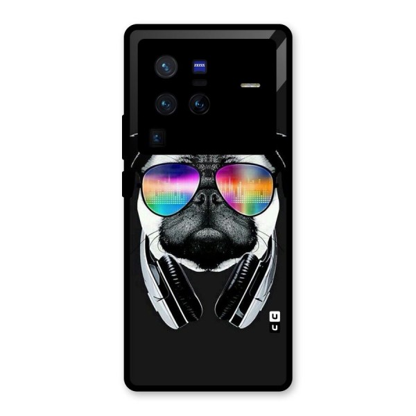 Rainbow Dog Swag Glass Back Case for Vivo X80 Pro