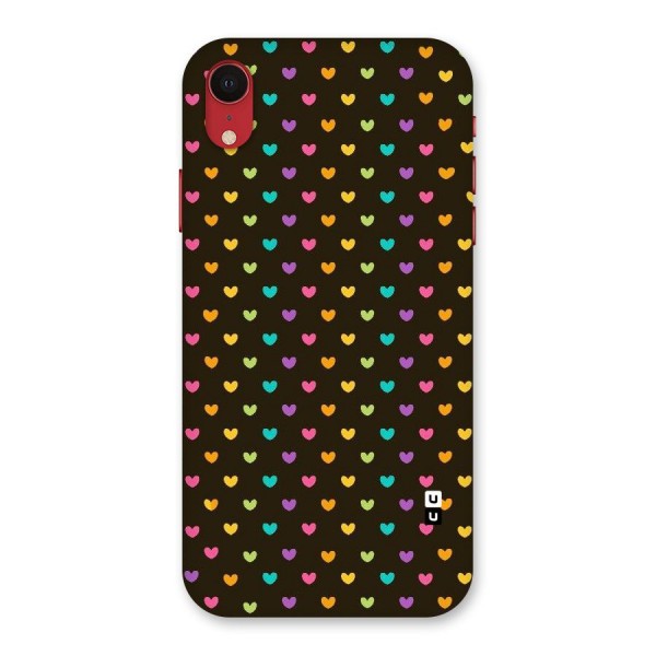 Rainbow Hearts Back Case for iPhone XR