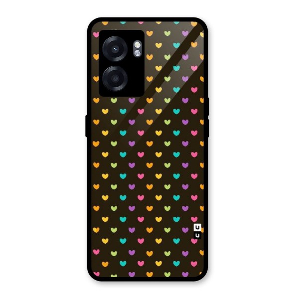 Rainbow Hearts Glass Back Case for Oppo K10 (5G)