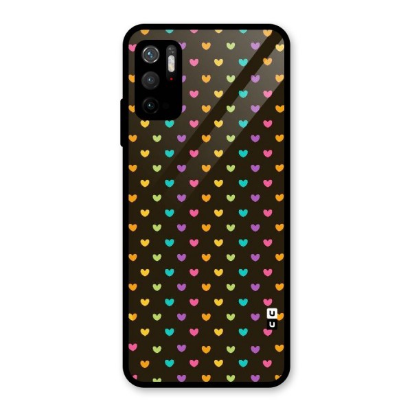 Rainbow Hearts Glass Back Case for Poco M3 Pro 5G