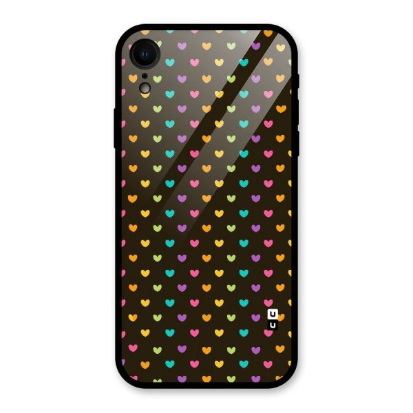 Rainbow Hearts Glass Back Case for XR