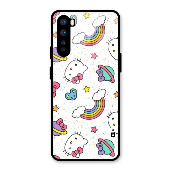 Rainbow Kit Tee Glass Back Case for OnePlus Nord