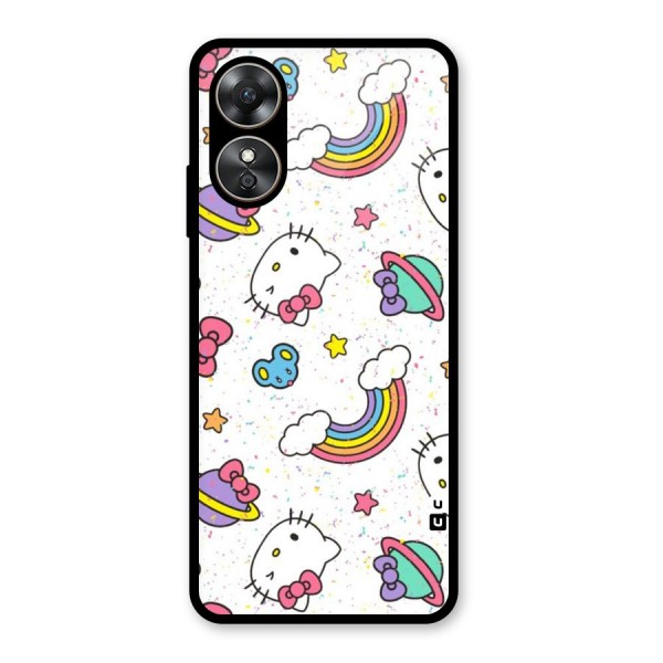 Rainbow Kit Tee Glass Back Case for Oppo A17