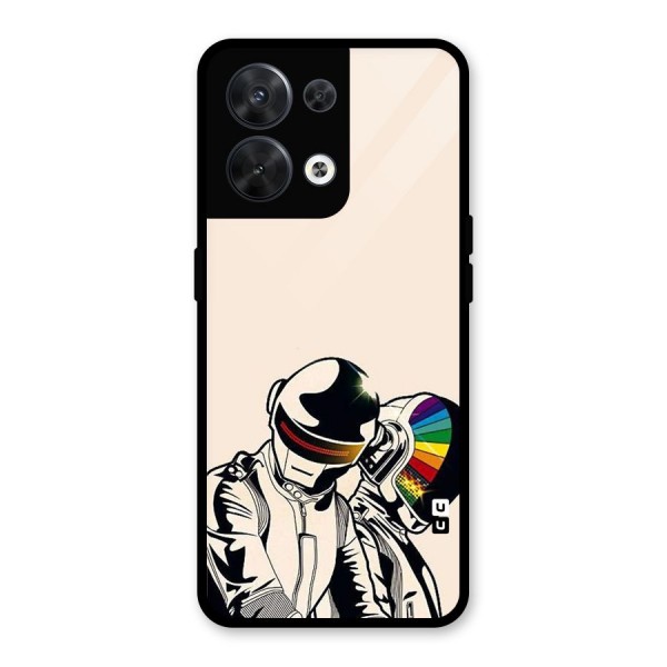 Rainbow Radio Glass Back Case for Oppo Reno8 5G