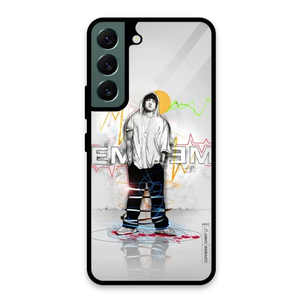 Rap King Eminem Glass Back Case for Galaxy S22 5G