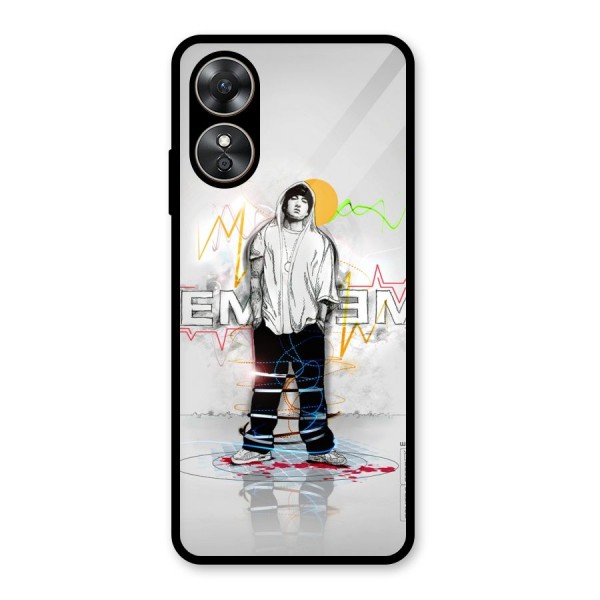 Rap King Eminem Glass Back Case for Oppo A17