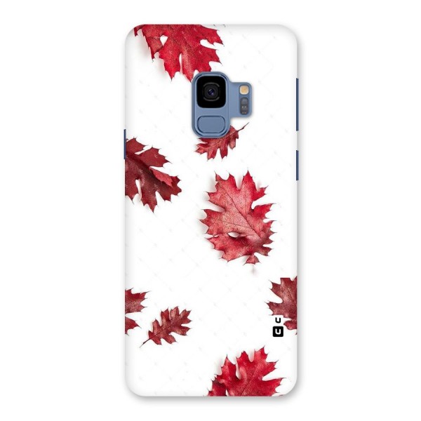 Red Appealing Autumn Leaves Back Case for Galaxy S9