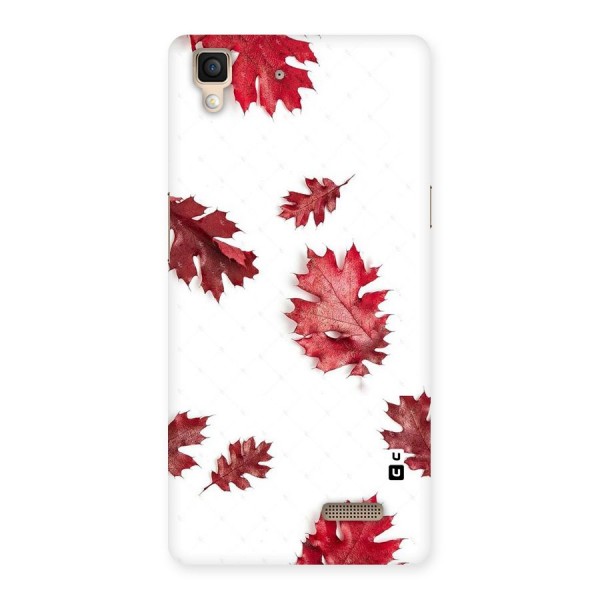 Red Appealing Autumn Leaves Back Case for Oppo R7