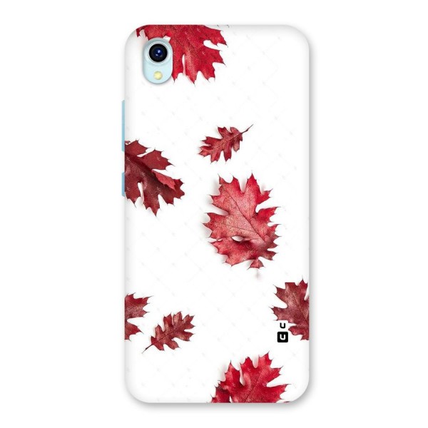 Red Appealing Autumn Leaves Back Case for Vivo Y1s