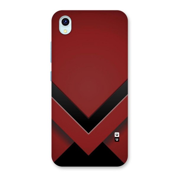 Red Black Fold Back Case for Vivo Y1s