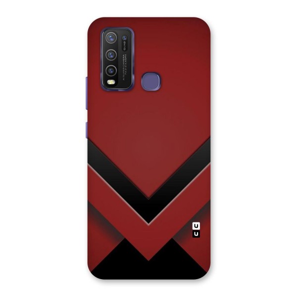 Red Black Fold Back Case for Vivo Y30