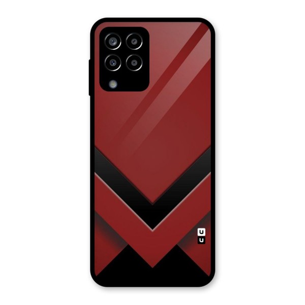 Red Black Fold Glass Back Case for Galaxy M33