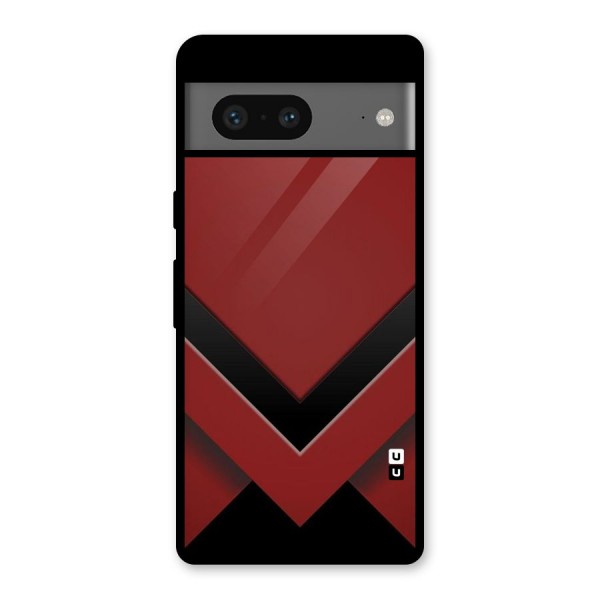 Red Black Fold Glass Back Case for Google Pixel 7