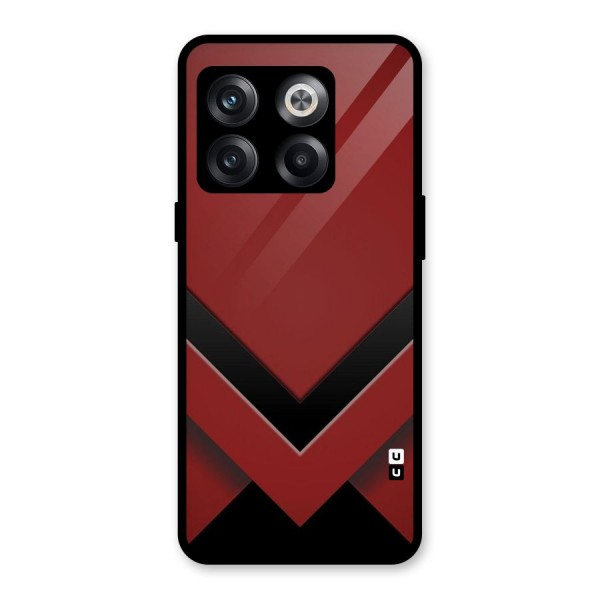 Red Black Fold Glass Back Case for OnePlus 10T