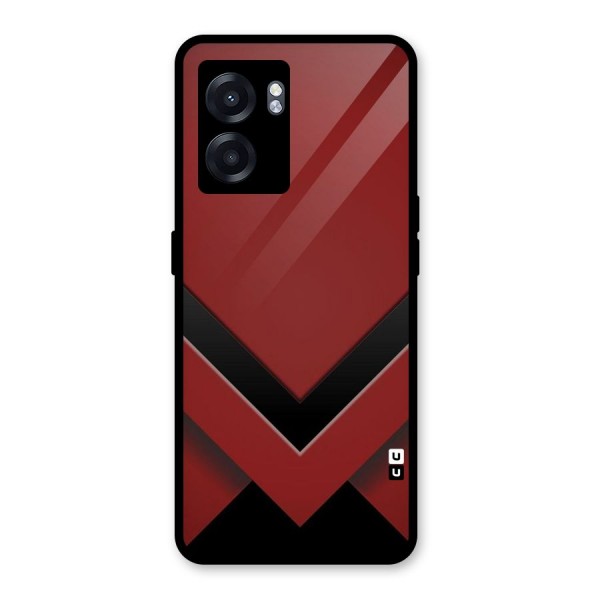 Red Black Fold Glass Back Case for Oppo K10 (5G)