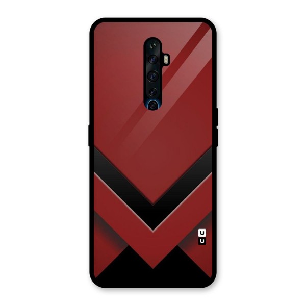 Red Black Fold Glass Back Case for Oppo Reno2 Z