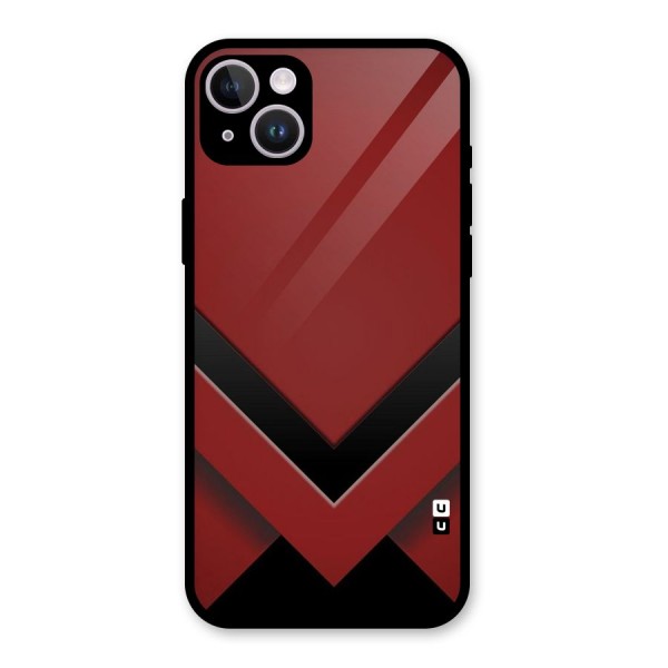 Red Black Fold Glass Back Case for iPhone 14 Plus