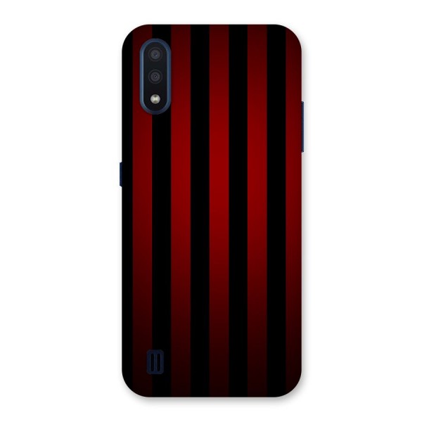 Red Black Stripes Back Case for Galaxy M01