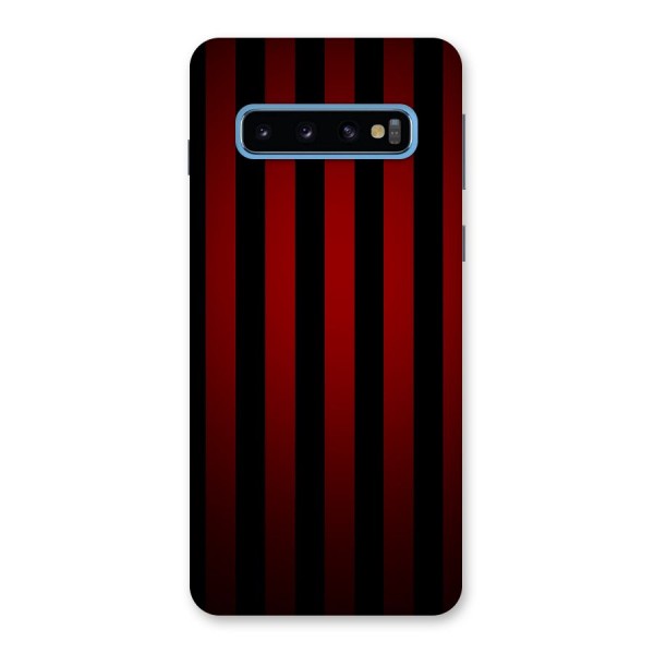 Red Black Stripes Back Case for Galaxy S10