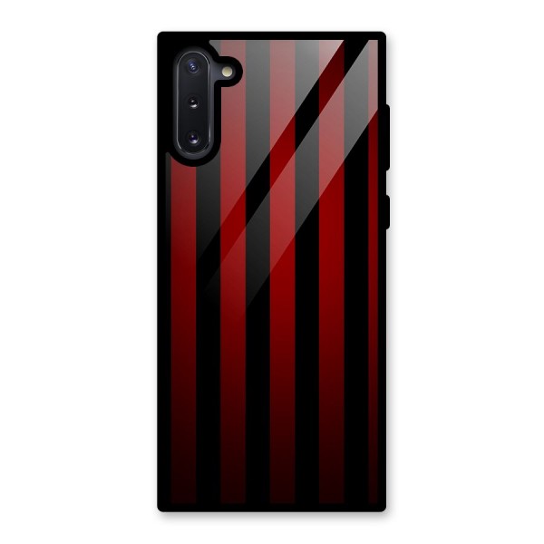 Red Black Stripes Glass Back Case for Galaxy Note 10