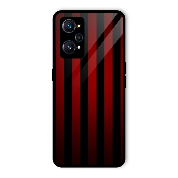 Red Black Stripes Glass Back Case for Realme GT 2