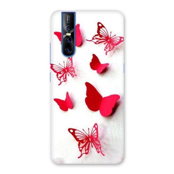 Red Butterflies Back Case for Vivo V15 Pro