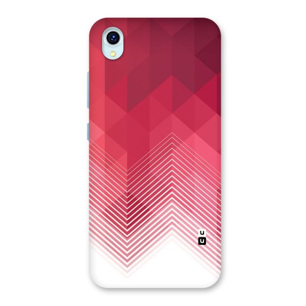 Red Chevron Abstract Back Case for Vivo Y1s