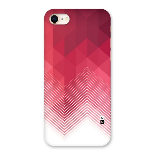 Red Chevron Abstract Back Case for iPhone 8