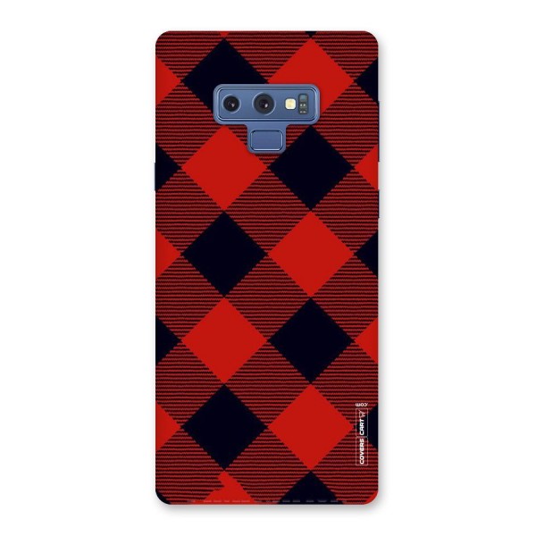 Red Diagonal Check Back Case for Galaxy Note 9