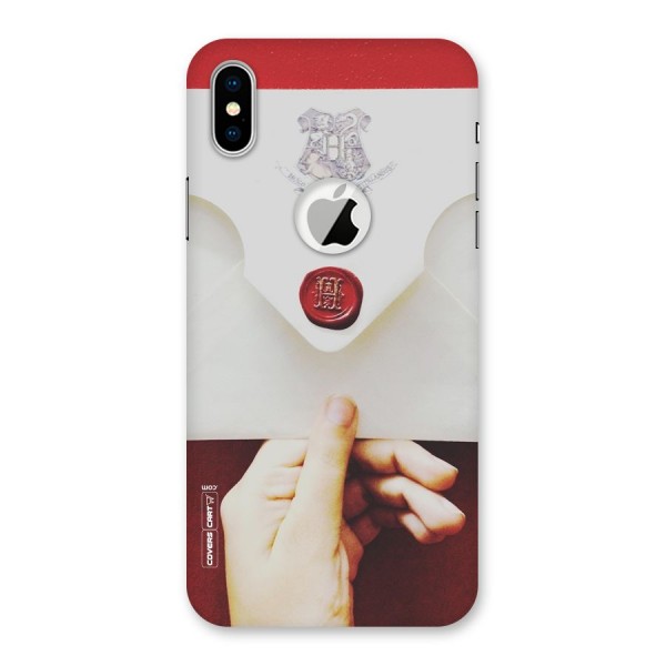 Red Envelope Back Case for iPhone XS Logo Cut