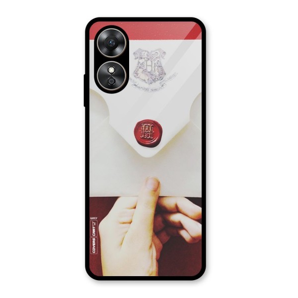 Red Envelope Glass Back Case for Oppo A17