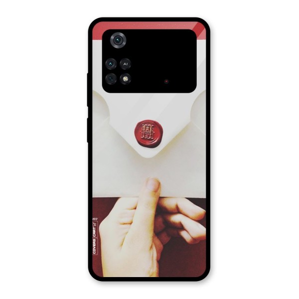 Red Envelope Glass Back Case for Poco M4 Pro 4G