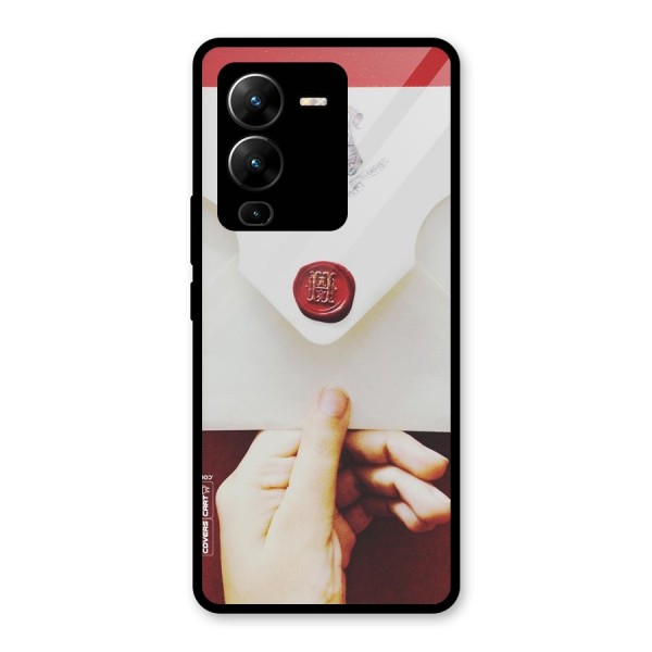 Red Envelope Glass Back Case for Vivo V25 Pro