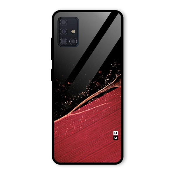 Red Flow Drops Glass Back Case for Galaxy A51