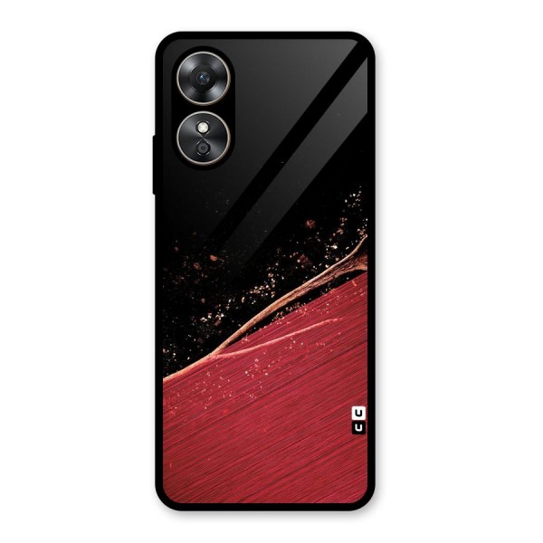 Red Flow Drops Glass Back Case for Oppo A17