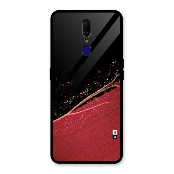 Red Flow Drops Glass Back Case for Oppo F11