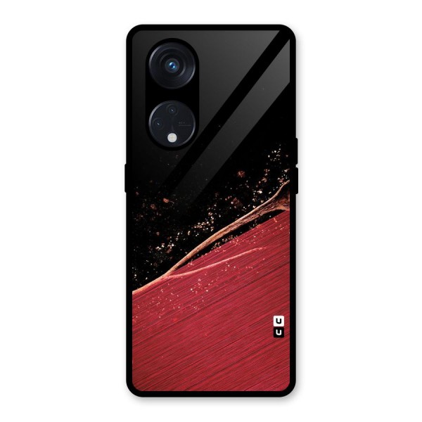 Red Flow Drops Glass Back Case for Reno8 T 5G