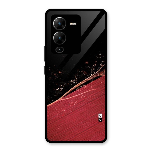 Red Flow Drops Glass Back Case for Vivo V25 Pro