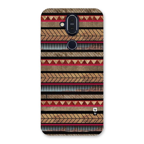 Red Indie Pattern Back Case for Nokia 8.1