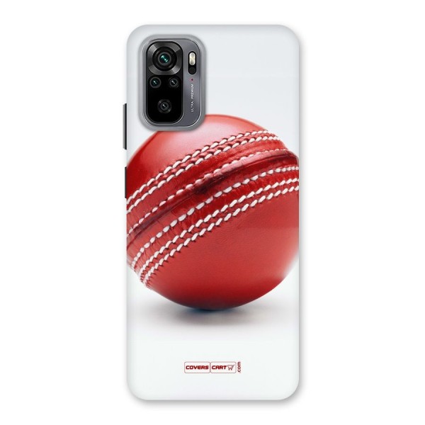 Red International Cricket Ball Back Case for Redmi Note 10