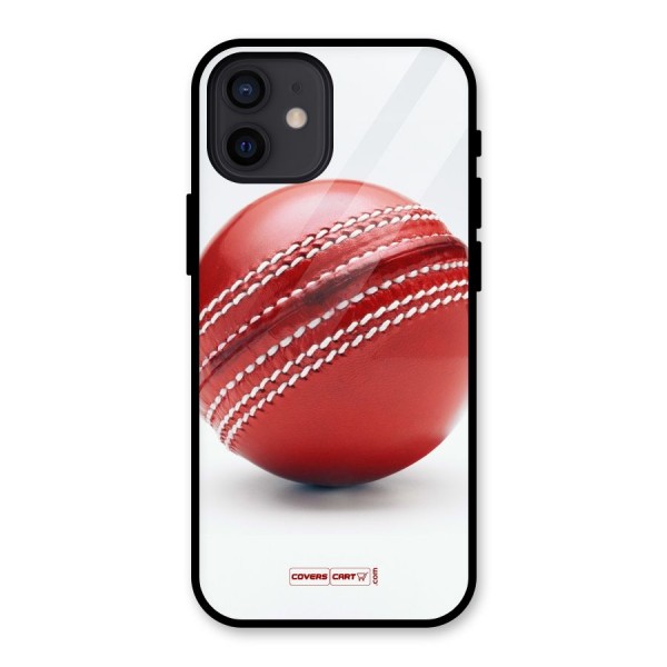 Red International Cricket Ball Glass Back Case for iPhone 12