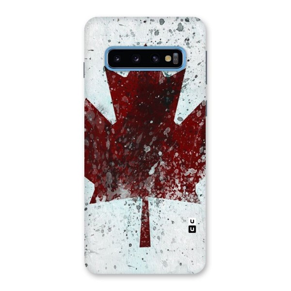 Red Maple Snow Back Case for Galaxy S10